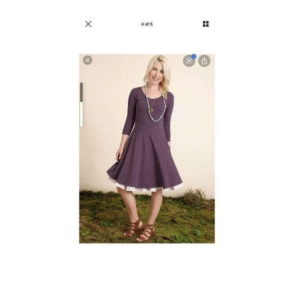 Matilda Jane size xl purple layered boho pairie dress - Picture 1 of 6